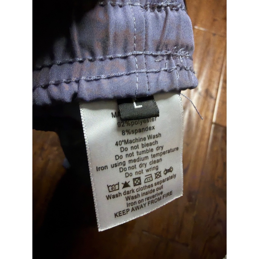 Unbranded Mens Athletic Shorts Slate Blue Gray Size Large Mesh Side‎ Panels Gym - Picture 4 of 5